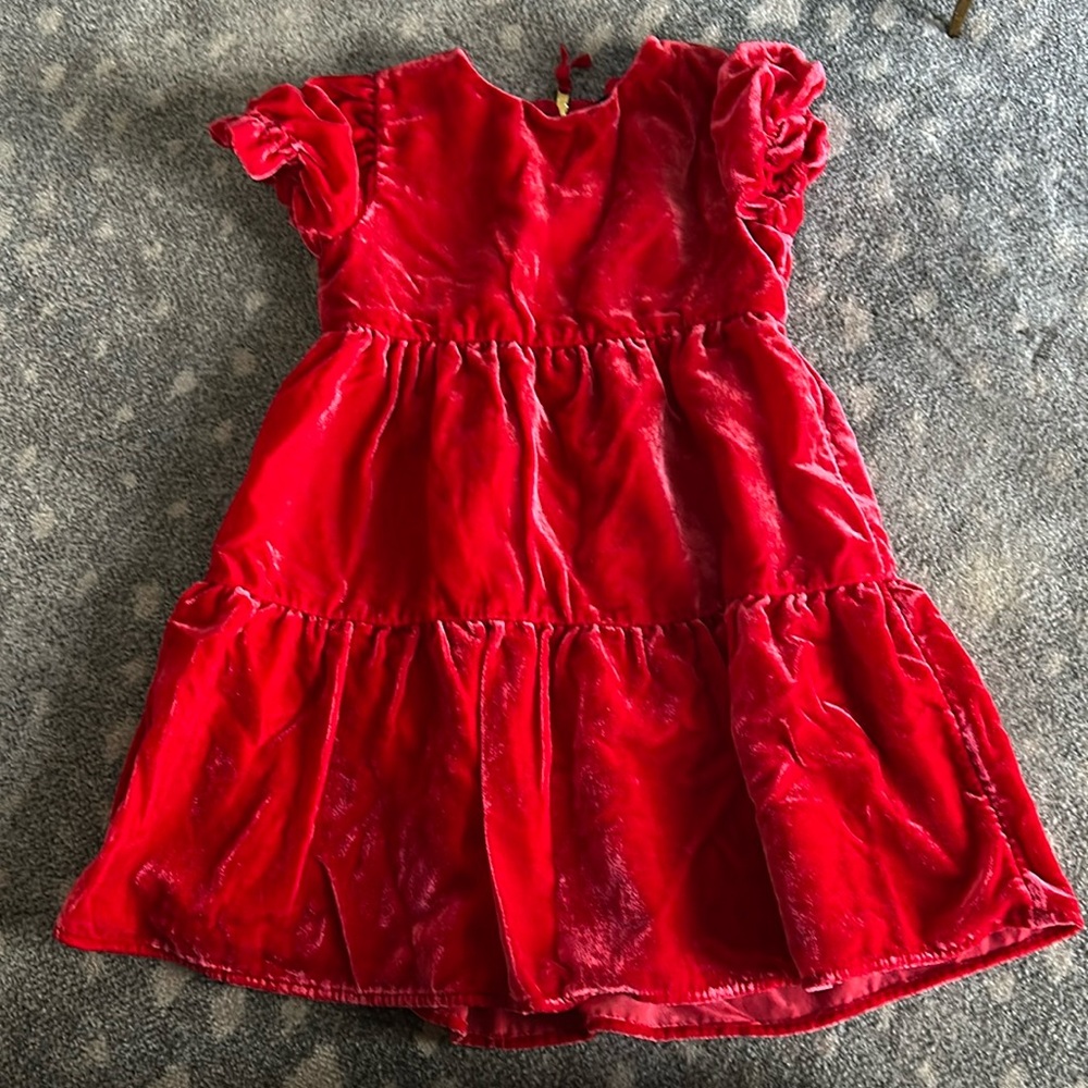 Crewcuts Red velvet dress size 4